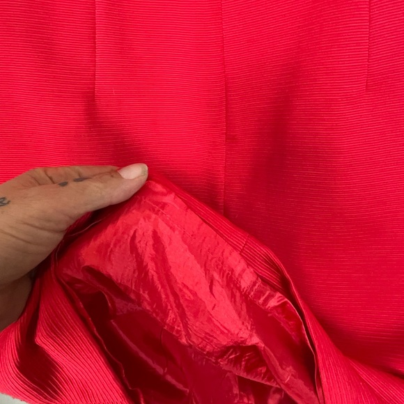 Studio One Red Dress Fitted Cap Sleeve EUC Size 12 - Picture 9 of 9